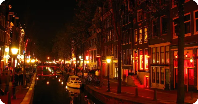 red light district in Amsterdam