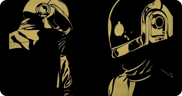 Illustration des Daft Punk pour Veridis Quo